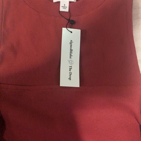 NWT The Drop x @SignedBlake Rhubarb Cutout Shoulder Dress | Size Small - Picture 5 of 6